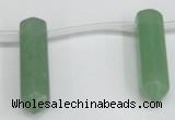 CTD1802 Top drilled 10*30mm - 10*32mm sticks green aventurine beads