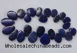 CTD1921 Top drilled 18*25mm - 25*40mm freeform lapis lazuli beads