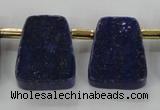 CTD1925 Top drilled 20*25mm - 22*28mm trapezoid lapis lazuli beads