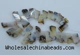 CTD1971 Top drilled 15*25mm - 20*40mm freeform montana agate beads