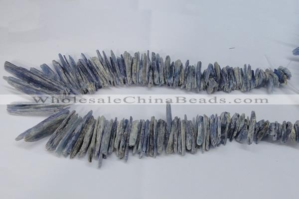 CTD1978 Top drilled 5*20mm – 8*45mm sticks blue Kyanite beads