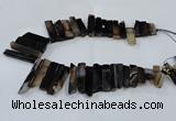 CTD1982 Top drilled 8*25mm - 10*50mm sticks agate gemstone beads