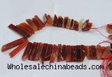 CTD1983 Top drilled 8*25mm - 10*50mm sticks agate gemstone beads