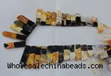 CTD1985 Top drilled 10*25mm - 12*50mm sticks agate gemstone beads