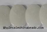 CTD20 Top drilled 20*30mm oval white stone beads wholesale