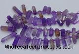 CTD2110 Top drilled 10*25mm - 12*45mm sticks ametrine beads