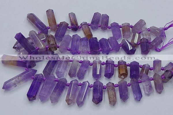 CTD2110 Top drilled 10*25mm - 12*45mm sticks ametrine beads