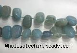 CTD2126 Top drilled 15*25mm - 18*25mm freeform agate beads