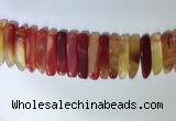 CTD2166 Top drilled 8*20mm - 10*40mm sticks agate gemstone beads