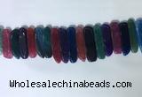 CTD2175 Top drilled 8*20mm - 10*40mm sticks agate gemstone beads