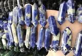 CTD2247 Top drilled 10*22mm - 12*45mm faceted nuggets sodalite beads