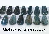 CTD2276 Top drilled 16*28mm - 20*30mm faceted freeform apatite beads