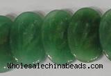 CTD23 Top drilled 20*30mm oval green aventurine beads wholesale