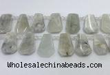 CTD2331 Top drilled 16*18mm - 20*30mm freeform white moonstone beads