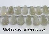 CTD2332 Top drilled 16*18mm - 20*30mm faceted freeform moonstone beads