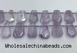 CTD2355 Top drilled 16*18mm - 20*30mm faceted freeform amethyst beads