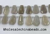 CTD2362 Top drilled 16*18mm - 20*30mm faceted freeform moonstone beads