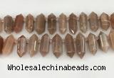 CTD2394 Top drilled 13*30mm - 14*42mm sticks moonstone beads