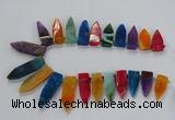 CTD2515 Top drilled 15*25mm - 16*50mm sticks agate gemstone beads