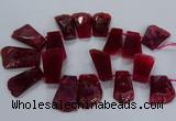 CTD2558 Top drilled 20*35mm - 30*45mm freeform agate gemstone beads