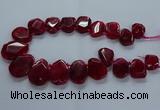 CTD2587 Top drilled 20*25mm - 30*40mm faceted freeform agate beads