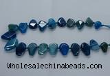 CTD2597 Top drilled 15*20mm - 25*35mm faceted freeform agate beads