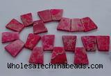 CTD2653 Top drilled 25*35mm - 30*40mm trapezoid sea sediment jasper beads