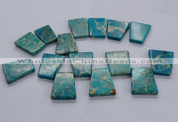 CTD2654 Top drilled 25*35mm - 30*40mm trapezoid sea sediment jasper beads