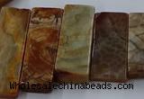 CTD2689 Top drilled 16*22mm - 16*55mm rectangle agate beads