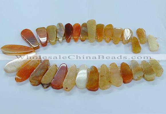 CTD2700 15.5 inches 10*25mm - 18*50mm freeform agate beads