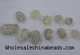 CTD2718 15.5 inches 25*30mm - 35*55mm freeform druzy agate beads