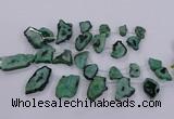 CTD2750 Top drilled 18*25mm - 25*50mm freeform druzy agate beads