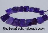 CTD2755 Top drilled 25*30mm - 35*45mm freeform agate beads