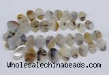 CTD2825 Top drilled 15*25mm - 25*35mm freeform Montana agate beads