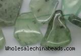 CTD305 Top drilled 15*20mm - 20*25mm freeform green rutilated quartz beads