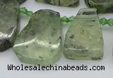 CTD337 Top drilled 15*20mm - 25*30mm freeform green rutilated quartz beads