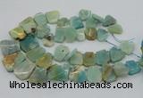 CTD3512 Top drilled 15*20mm - 25*30mm freeform amazonite beads