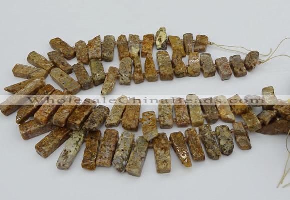 CTD3545 Top drilled 10*20mm - 12*35mm sticks opal gemstone beads