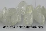 CTD3553 Top drilled 10*20mm - 12*30mm sticks plated quartz beads