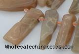 CTD3570 Top drilled 10*20mm - 12*40mm sticks moonstone beads