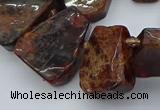 CTD3596 Top drilled 15*20mm - 25*30mm freeform orange garnet beads