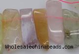 CTD367 Top drilled 10*25mm - 10*45mm wand multicolor quartz beads