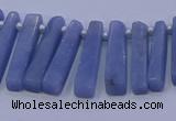 CTD3694 Top drilled 6*15mm - 8*35mm sticks blue angel skin gemstone beads