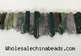 CTD3732 Top drilled 8*20mm - 10*50mm sticks Indian agate beads