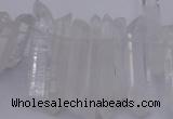 CTD375 Top drilled 6*25mm - 8*35mm sticks white crystal beads