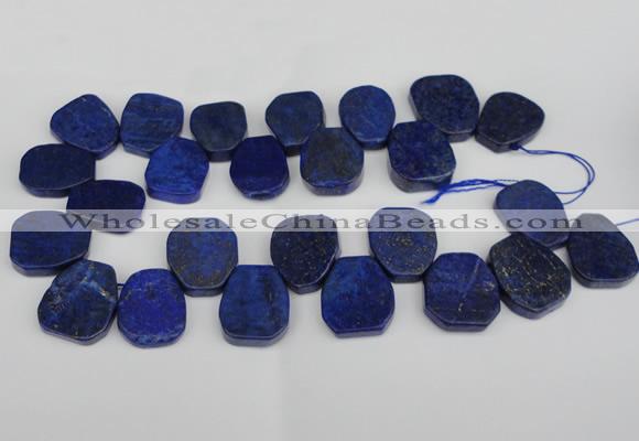 CTD380 Top drilled 18*25mm - 22*30mm freeform lapis lzuli beads