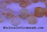 CTD3852 Top drilled 12*13mm - 13*15mm freeform citrine beads