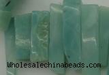 CTD390 Top drilled 10*20mm - 12*50mm wand amazonite beads