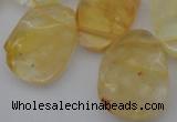 CTD391 Top drilled 20*25mm - 22*30mm freeform citrine beads