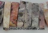 CTD395 Top drilled 8*18mm - 10*50mm wand pink opal gemstone beads